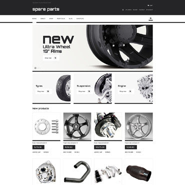 Spare Parts and Tyre WooCommerce Themes - GoWebBaby.Com